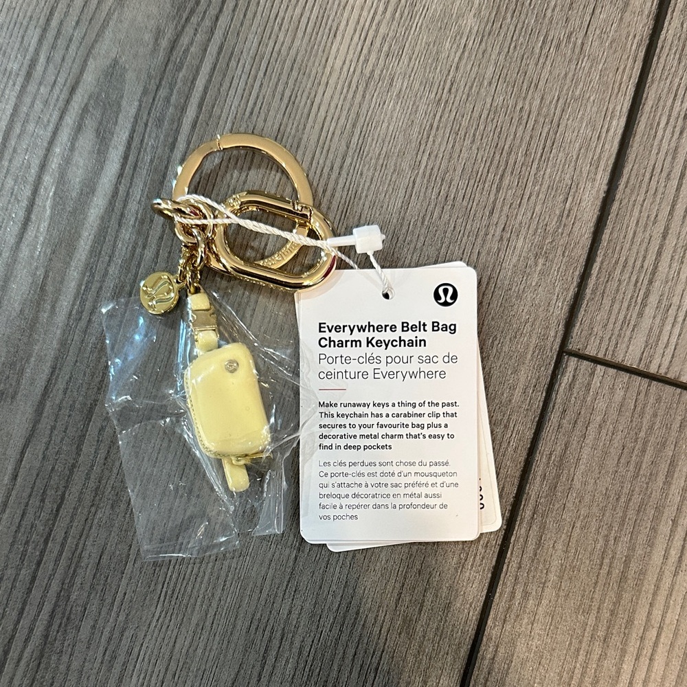 lululemon athletica mini belt bag Gold Keychain